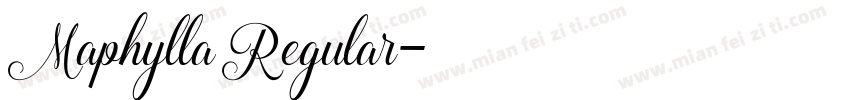 Maphylla Regular字体转换